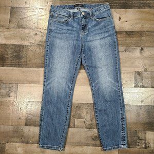 Banana Republic Skinny Jeans Womens 4 27 Low Rise Crop Fit Rinse Wash Blue Denim